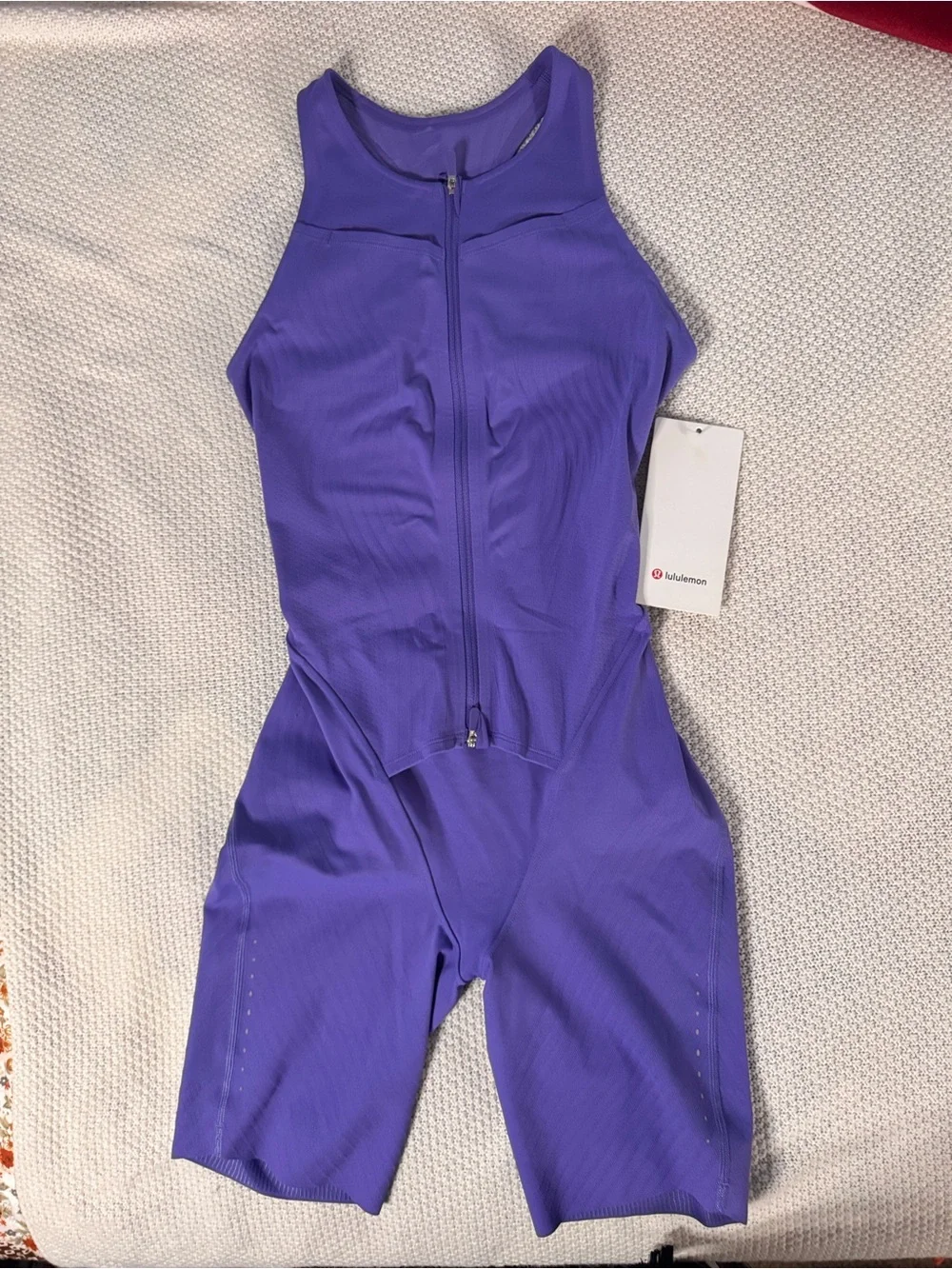 lululemon athletica Purple Front-Zip Athletic Romper